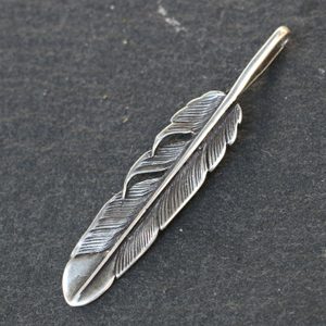 Shamanic feather, pendant, silver 925