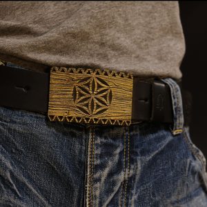SVARGA, belt buckle, brass