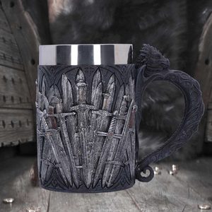 Medieval Sword Dragon Tankard Gothic Fantasy Mug
