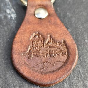 MEDIEVAL CASTLE, key ring, leather