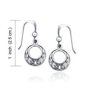 ROUND KNOTTED EARRINGS, silver