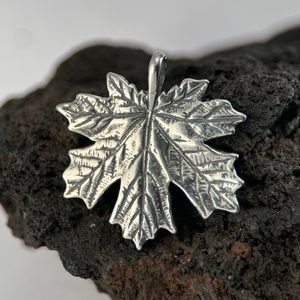 Maple Leaf, silver pendant