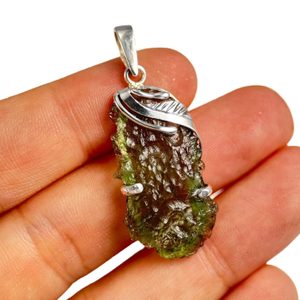 DIVA, pendant with Moldavite, silver 925/1000
