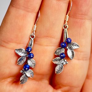 Blueberries, Earrings, silver