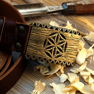 SVARGA, belt buckle, brass