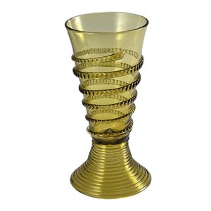 CLARE, green forest glass, medieval goblet