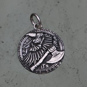 TO VALHALLA! Viking battle amulet, silver 925