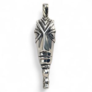 CELTIC HEAD, La Tene replica, motive from fibula, talisman, silver pendant, Ag 925