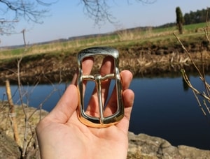 ELEGANT, belt buckle, brass