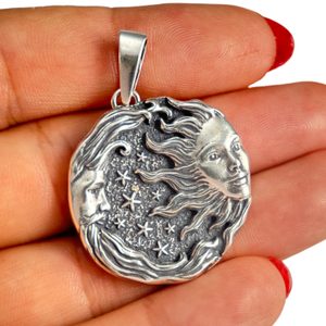 SUN and MOON, pendant, silver 925/1000