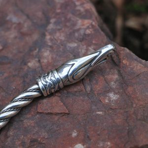 VIKING DRAGON URNES STYLE TORQUES SILVER - TORCS - NECKLACES{% if kategorie.adresa_nazvy[0] != zbozi.kategorie.nazev %} - SILVER JEWELLERY{% endif %}