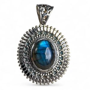 ATLANTIS, silver pendant, labradorite, Ag 925/1000