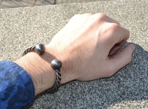 HAND FORGED TWISTED STEEL BRACELET