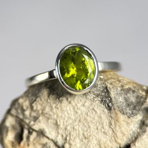 RIVA, silver ring, peridot Ag 925/1000