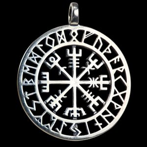 VEGVISIR, runes, pendant, silver
