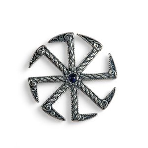 KOLOVRAT, slawisches Symbol der Sonne, Anhänger, Silber 925