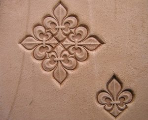 Lilien - Fleur de Lis, Lederstempel
