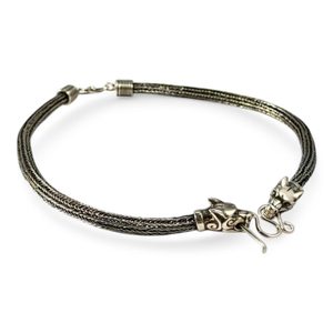 Fenrir - silver necklace, Viking knit, Ag 925/1000 50g