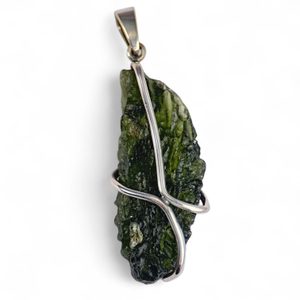 SERPENT, pendant, Moldavite, silver 925/1000