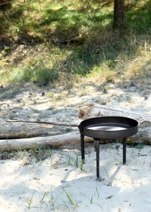 Tripode simple, grille de poêle, forgé à la main