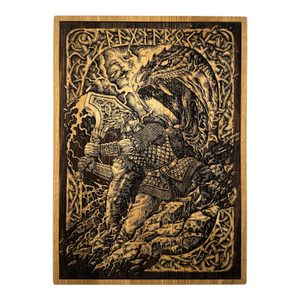 THOR wall decoration, wood 30x40cm