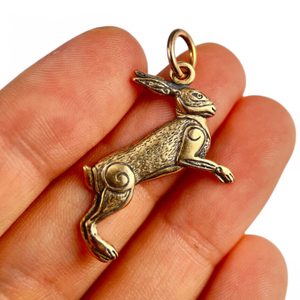 Celtic hare, pendant, bronze