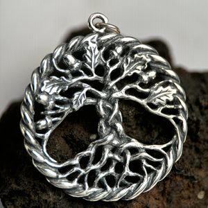 EICHE - heiliger Baum des Lebens Anhänger Silber 925, 17g