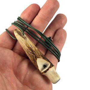 An antler whistle