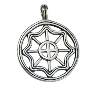 SLAVIC SUN II, silver pendant