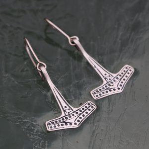 THOR'S HAMMER, BOUCLES D'OREILLES, ARGENT - BOUCLES D'OREILLES - BIJOUX HISTORIQUE{% if kategorie.adresa_nazvy[0] != zbozi.kategorie.nazev %} - BIJOUX EN ARGENT{% endif %}