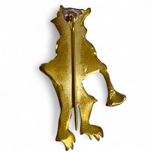 Devil with bagpipes, medieval pilgrim badge