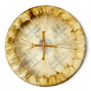 SHAMAN INDIAN DRUM, DRAGONFLIES 40 cm