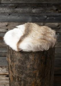 Seat made of genuine reindeer fur
