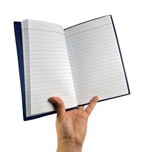 INDIGO, leather notebook, lined, blue