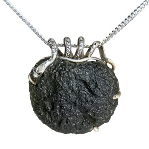 UROBOROS, pendentif en argent, moldavite Ag 925