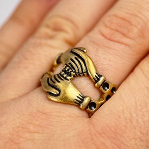 Bague de fiançailles médiévale XV : siècle, bronze