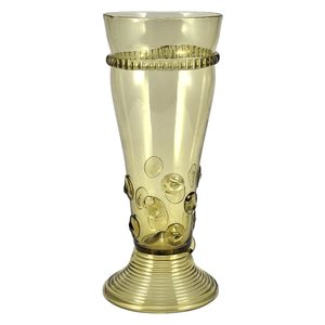 MILANO, medieval wine glass, forest green