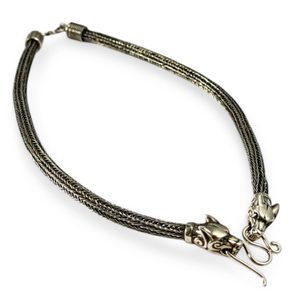 Fenrir - silver necklace, Viking knit, Ag 925/1000 50g