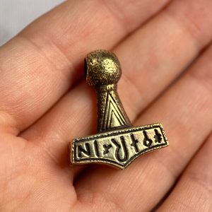 THOR'S HAMMER, bronze pendant