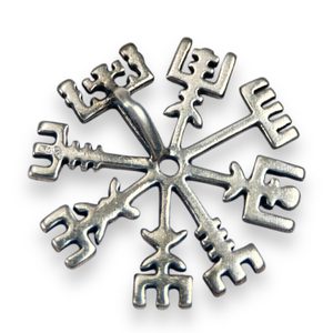 VEGVISIR, rune, pendant for protection, sterling silver