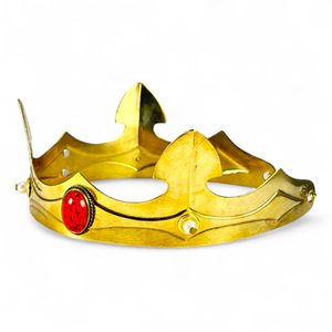 CAROLUS, noble medieval brass crown, red