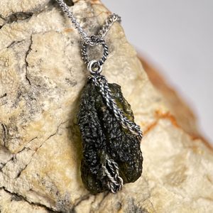 DORIS, Moldavite, pendant, silver 925/1000