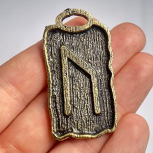 Uruz - Pendentif, Rune, Ant zinc. laiton