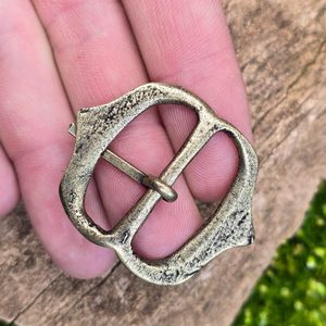 MEDIEVAL BUCKLE, Kuttenberg, Bohemia, 15th century, zinc - old brass