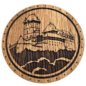 MEDIEVAL CASTLE, jewellery box, oak
