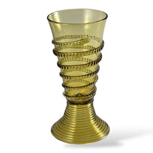 CLARE, green forest glass, medieval goblet