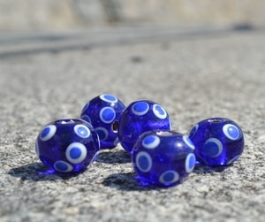 CELTIC HANDMADE GLASS BEAD, museum replica v6