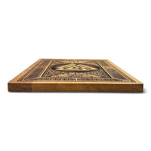 Large Walnut, wall decoration, wood 32x46cm
