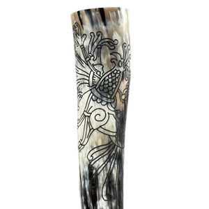 VIKING, carved drinking horn