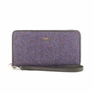 Irish wool wallet purple